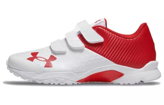 Кроссовки мужские низкие белые/красные Under Armour