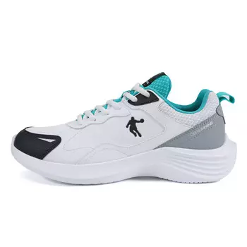 Кроссовки мужские низкие белые/сине-зеленые Qiaodan