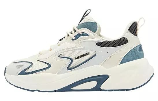 Кроссовки мужские низкие белые/синие Qiaodan