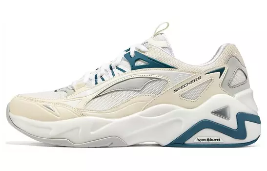 Кроссовки мужские низкие белые/синие Skechers