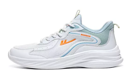 Кроссовки мужские низкие белые/синие Warrior