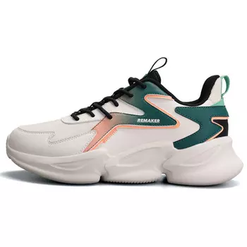 Кроссовки мужские низкие белые/зеленые Qiaodan