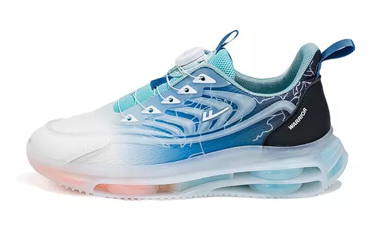 Кроссовки мужские низкие белые/зеленые Warrior