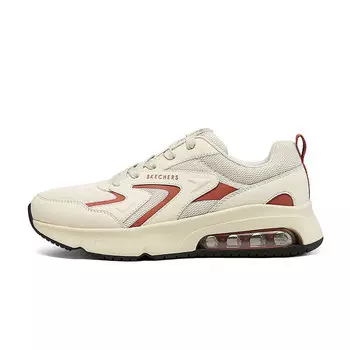 Кроссовки мужские низкие бежевые/красные Skechers