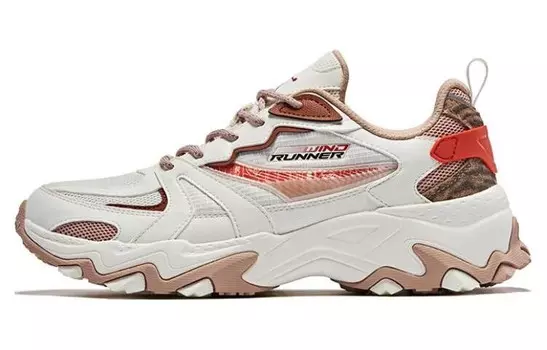 Кроссовки мужские низкие бежевые/оранжевые Qiaodan