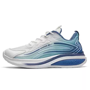 Кроссовки мужские низкие бежевый/синий Warrior