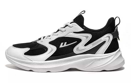 Кроссовки мужские низкие черные/белые Warrior