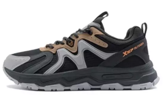 Кроссовки мужские низкие черные/коричневые Xtep