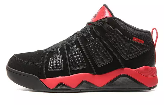 Кроссовки мужские низкие черные/красные Peak