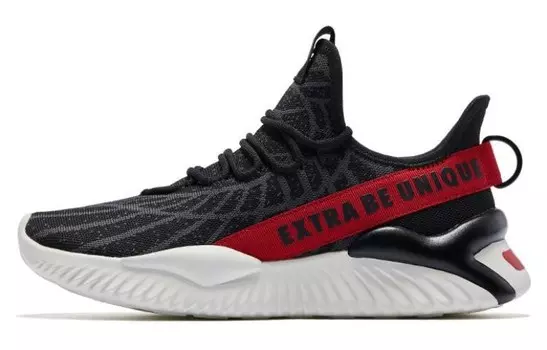 Кроссовки мужские низкие черные/красные Qiaodan