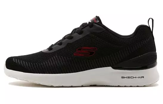 Кроссовки мужские низкие черные/красные Skechers