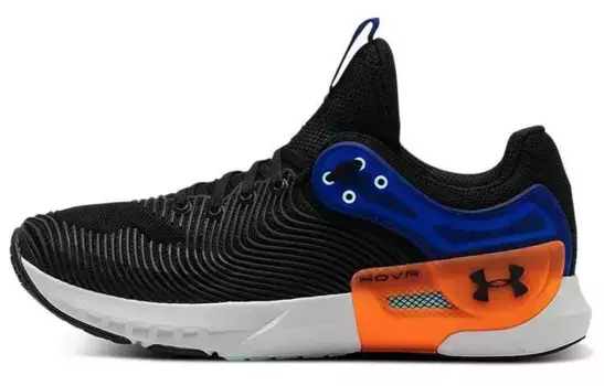 Кроссовки мужские низкие черные/синие/оранжевые Under Armour