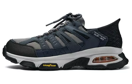 Кроссовки мужские низкие черные/синие Skechers