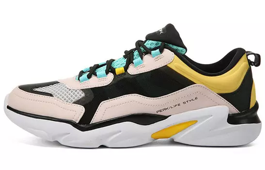 Кроссовки мужские низкие черные/желтые Peak