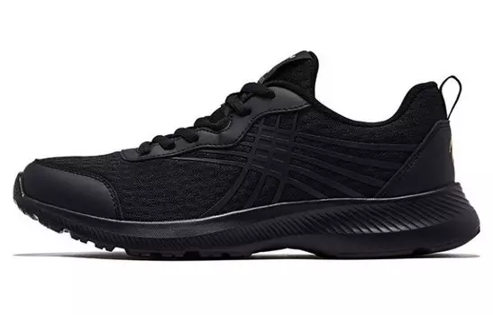 Кроссовки мужские низкие черные/золотые Qiaodan