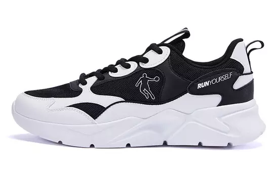 Кроссовки мужские низкие черный/белый Qiaodan