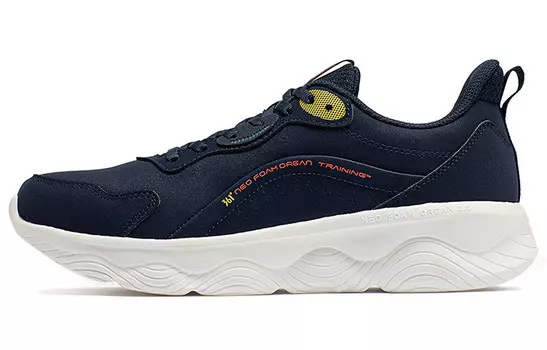 Кроссовки мужские низкие черный Shadow Blue/винтажный желтый 361°