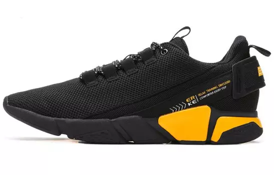 Кроссовки мужские низкие черный/желтый Erke