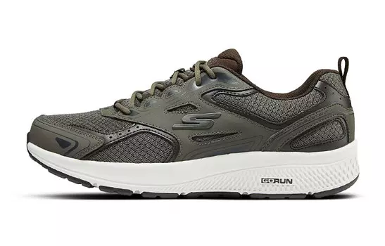 Кроссовки мужские низкие коричневые/белые Skechers