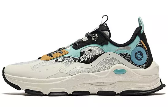 Кроссовки мужские низкие микрокристаллические белый и слегка синий Erke