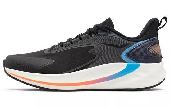 Кроссовки мужские низкие Obsidian Black/флуоресцентный красновато-оранжевый/синий 361°