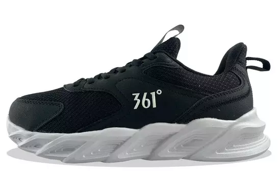 Кроссовки мужские низкие Obsidian черный/белый 361°