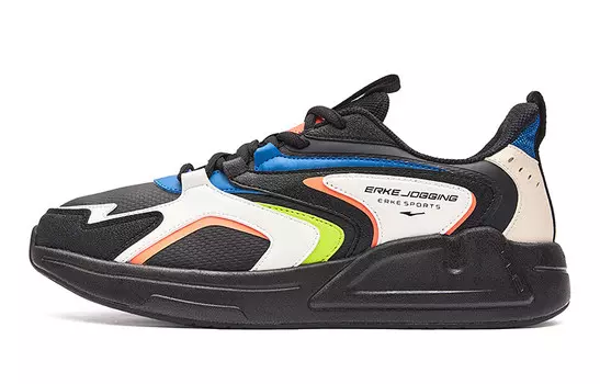 Кроссовки мужские низкие Positive Black/флуоресцентный огненно-оранжевый Erke
