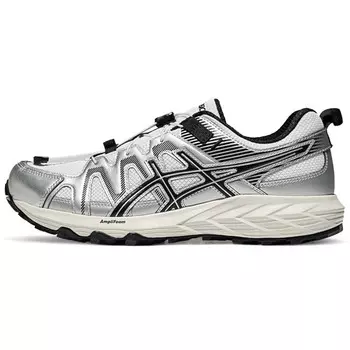 Кроссовки мужские низкие серебристо-белые Asics
