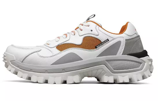 Кроссовки мужские низкие серебристо-серые/коричневые Skechers