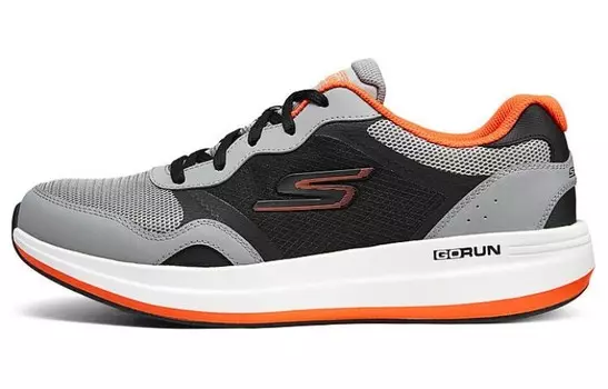 Кроссовки мужские низкие серые/черные/оранжевые Skechers