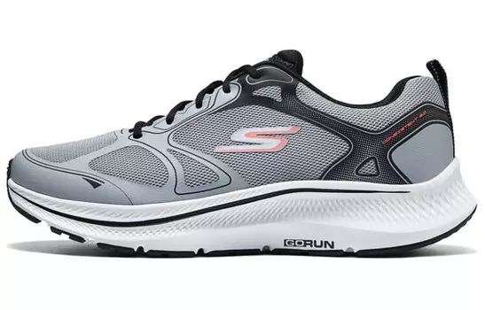 Кроссовки мужские низкие серые/коралловые Skechers