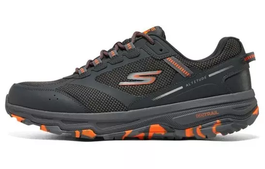 Кроссовки мужские низкие серые/оранжевые Skechers