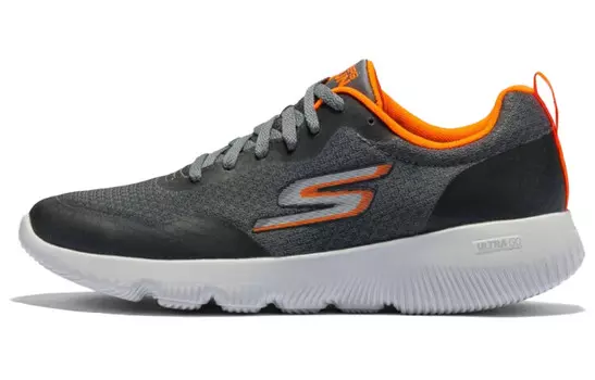 Кроссовки мужские низкие серые/оранжевые Skechers