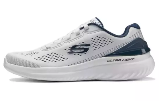 Кроссовки мужские низкие серые/синие Skechers