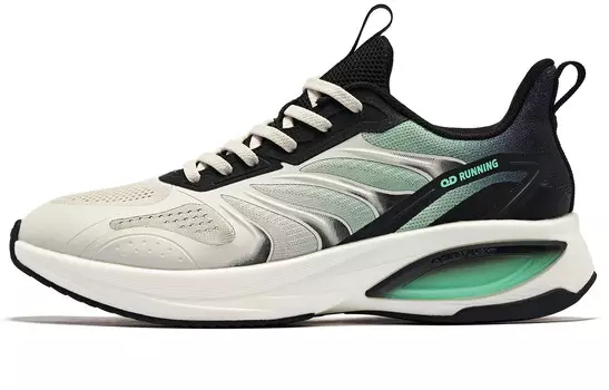 Кроссовки мужские низкие серый/зеленый/черный Qiaodan