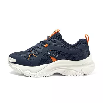 Кроссовки мужские низкие синие/оранжевые Skechers
