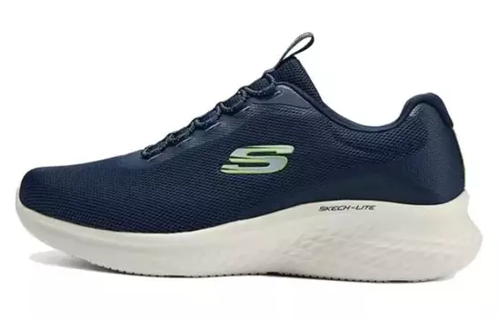 Кроссовки мужские низкие темно-синие/лимонные Skechers