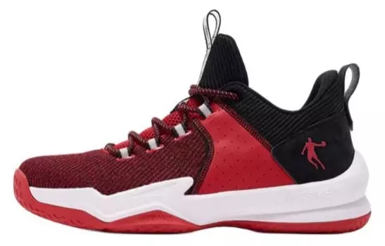 Кроссовки мужские низкие томатно-красный/черный Qiaodan