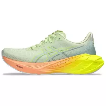 Кроссовки мужские Novablast 4 с низким верхом, зеленые/оранжевые/желтые Asics