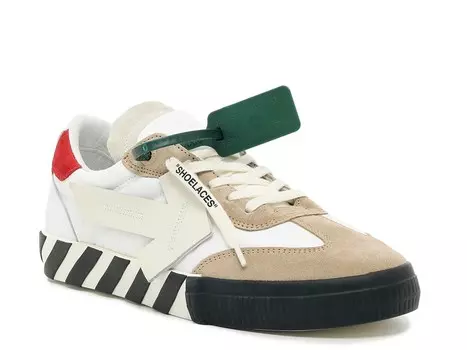 Кроссовки мужские Off-White New Low Vulcanized, белый / коричневый / бежевый
