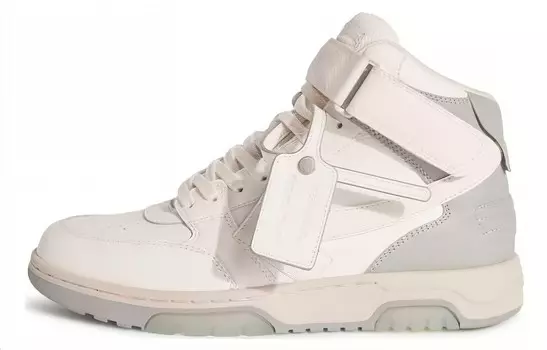 Кроссовки мужские Off-White Out Of Office средней высоты, белый / серый