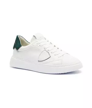 Кроссовки мужские Philippe Model кожаные спортивные, белый