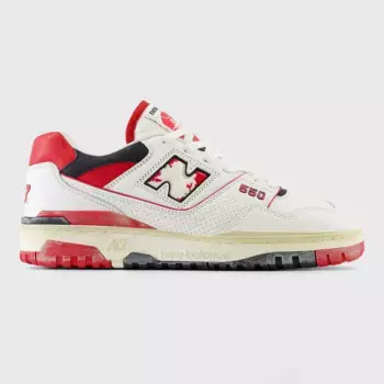 Кроссовки мужские повседневные New Balance 550, белый/красный