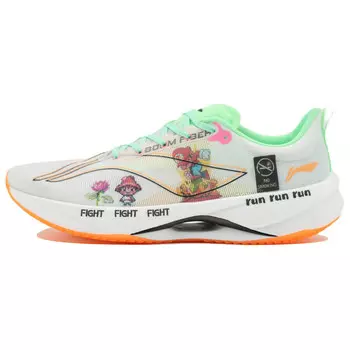 Кроссовки мужские с низким верхом, белые/флуоресцентные, цвета Honeydew Orange Lining