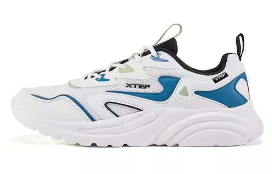 Кроссовки мужские с низким верхом белые/королевские синие Xtep