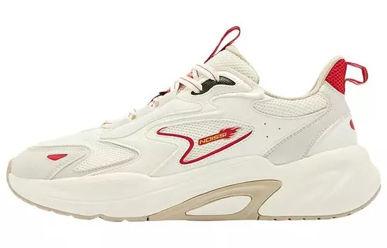 Кроссовки мужские с низким верхом белые/красные Qiaodan