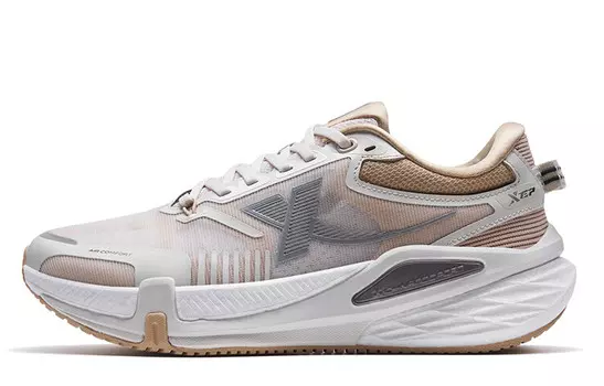 Кроссовки мужские с низким верхом, белые, песочно-серые / бумажные коричневые Xtep