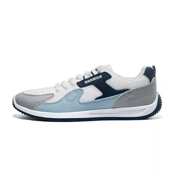Кроссовки мужские с низким верхом белый синий серый Warrior
