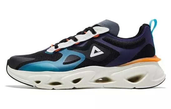 Кроссовки мужские с низким верхом, черные/кремовые/синие Peak