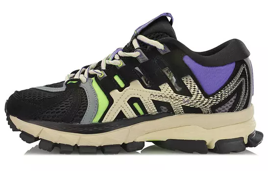 Кроссовки мужские с низким верхом, черные/зеленые Lining